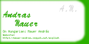 andras mauer business card